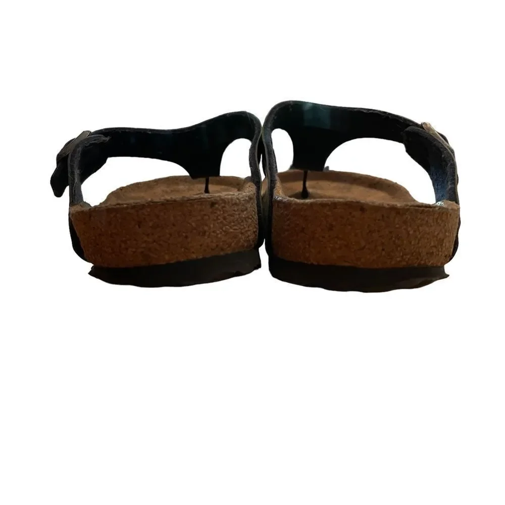 Birkenstocks Gizeh Birko-Flor Navy Blue Sandals